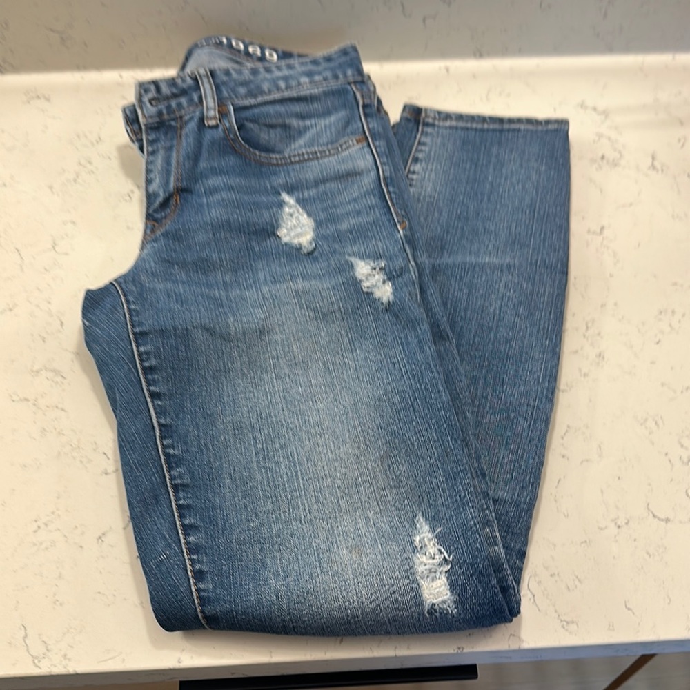 Gap distressed skinny jeans